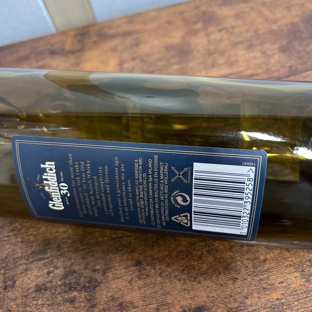 Glenfiddich 30年 シングルモルトウイスキー空ビン中古品
