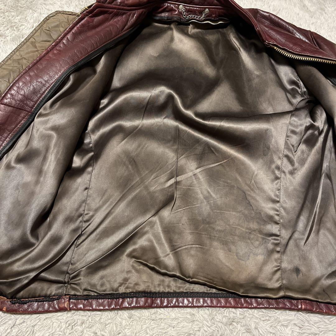 60s 70s lether jacket デカタロン 本革