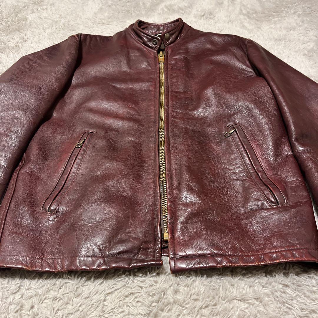 60s 70s lether jacket デカタロン 本革
