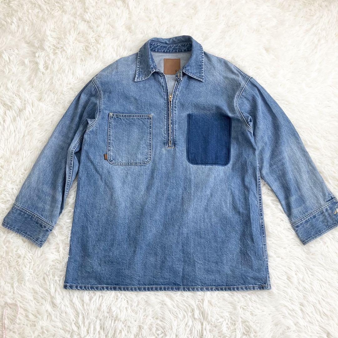 5 1/2 HALFZIP_DENIM SHIRT Spick & Span