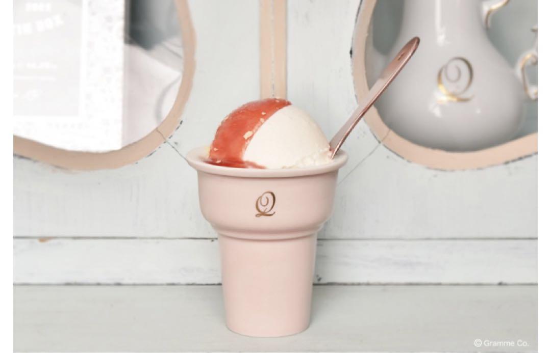 【新品・レア】Q-pot.☆アイスカップ＆スプーンセット ノベルティ