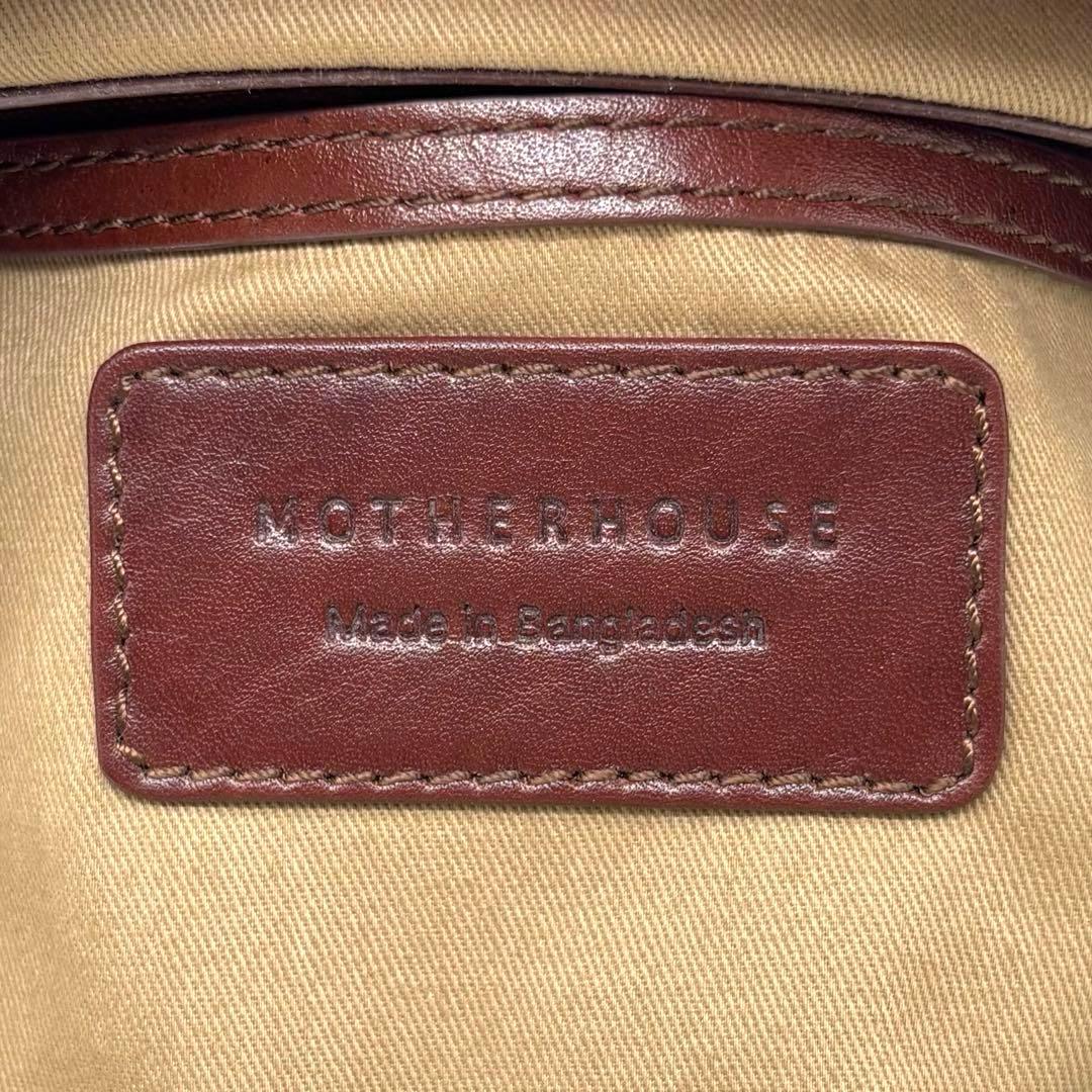 ✨良品✨マザーハウス　ブライト　Vトート　 A4可　2way　レザー　ブラウン