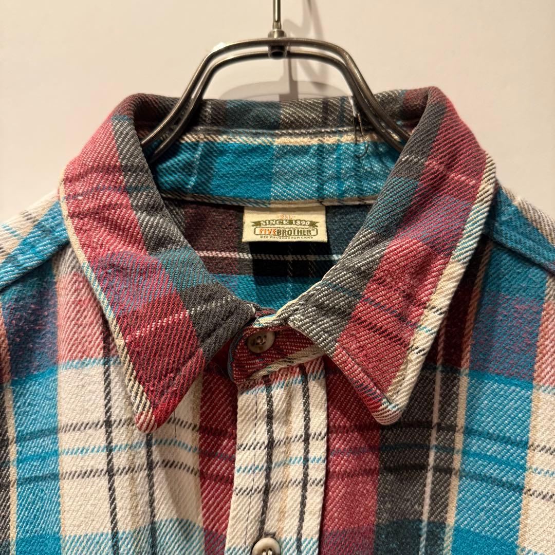 90's FIVE BROTHER ファイブブラザー ヘビーネルシャツ 2XL 90's FIVE BROTHER ファイブブラザー ヘビーネルシャツ 2XL