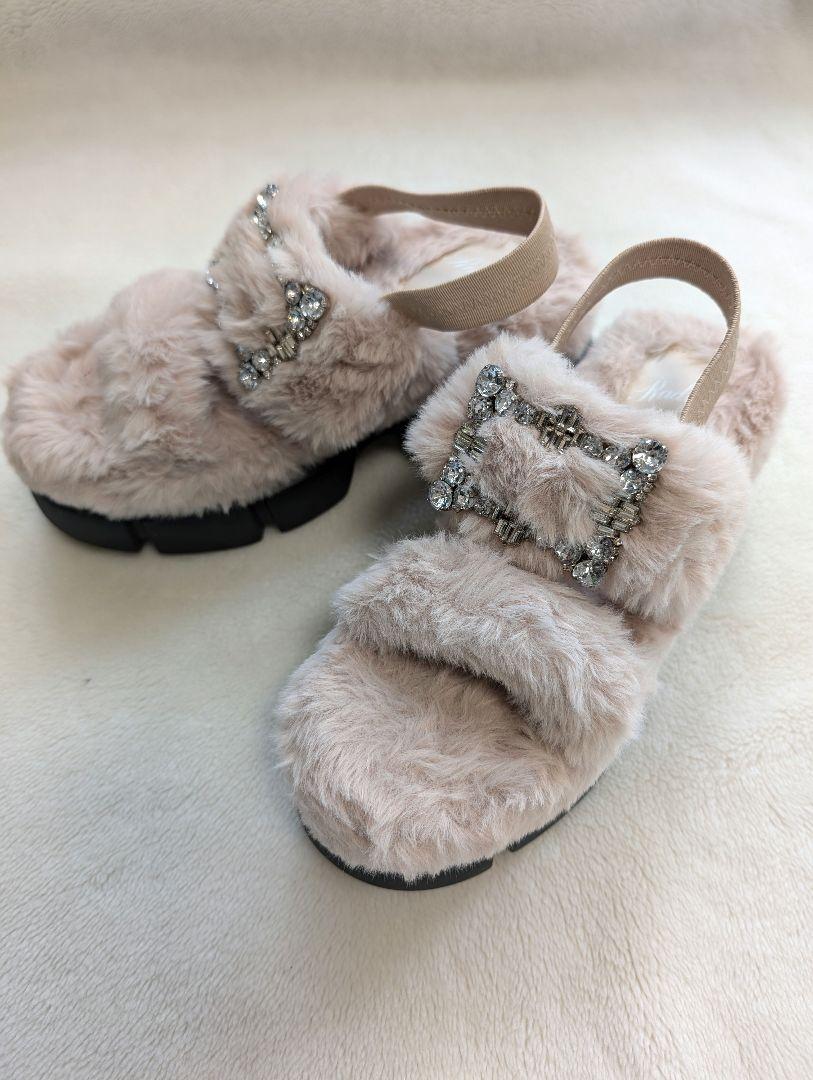 美品　Rady　レディー　ビジューファーサンダル Lサイズ 　厚底