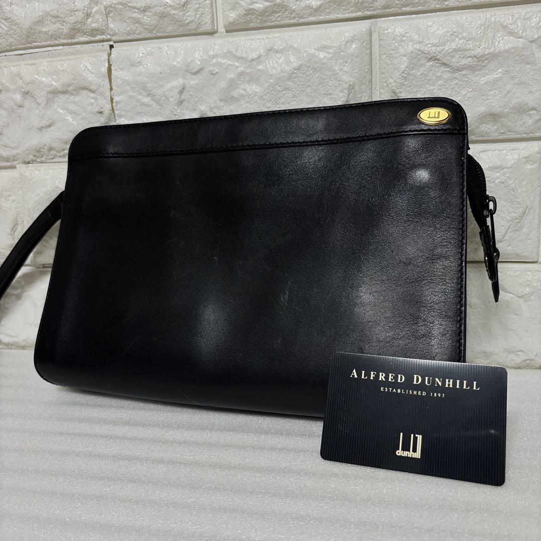 dunhill　ダンヒル　黒 クラッチバッグ　セカンドバッグ