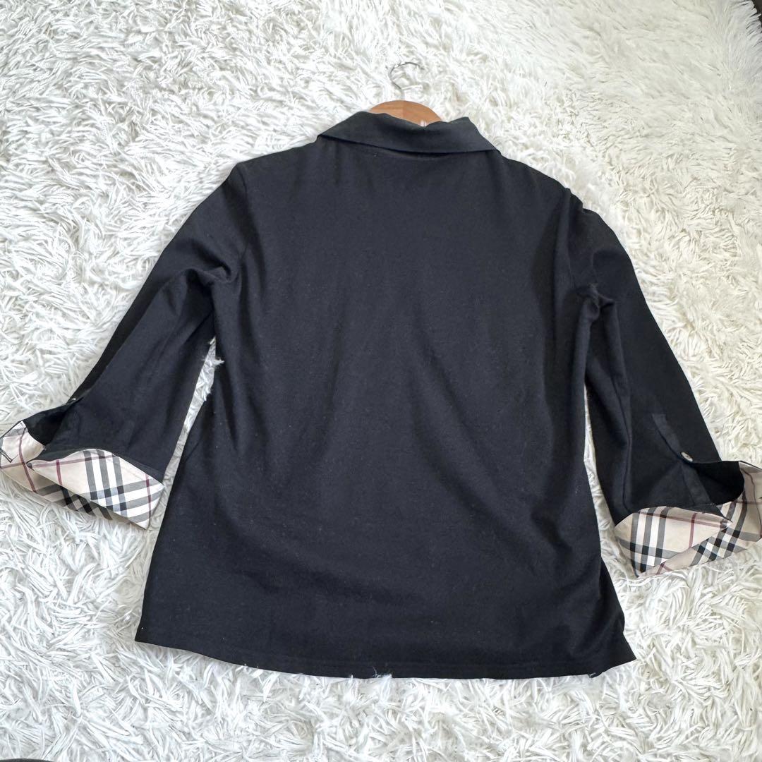 BURBERRY LONDON✨七分袖 シャツ ノバチェック 刺繍ホース