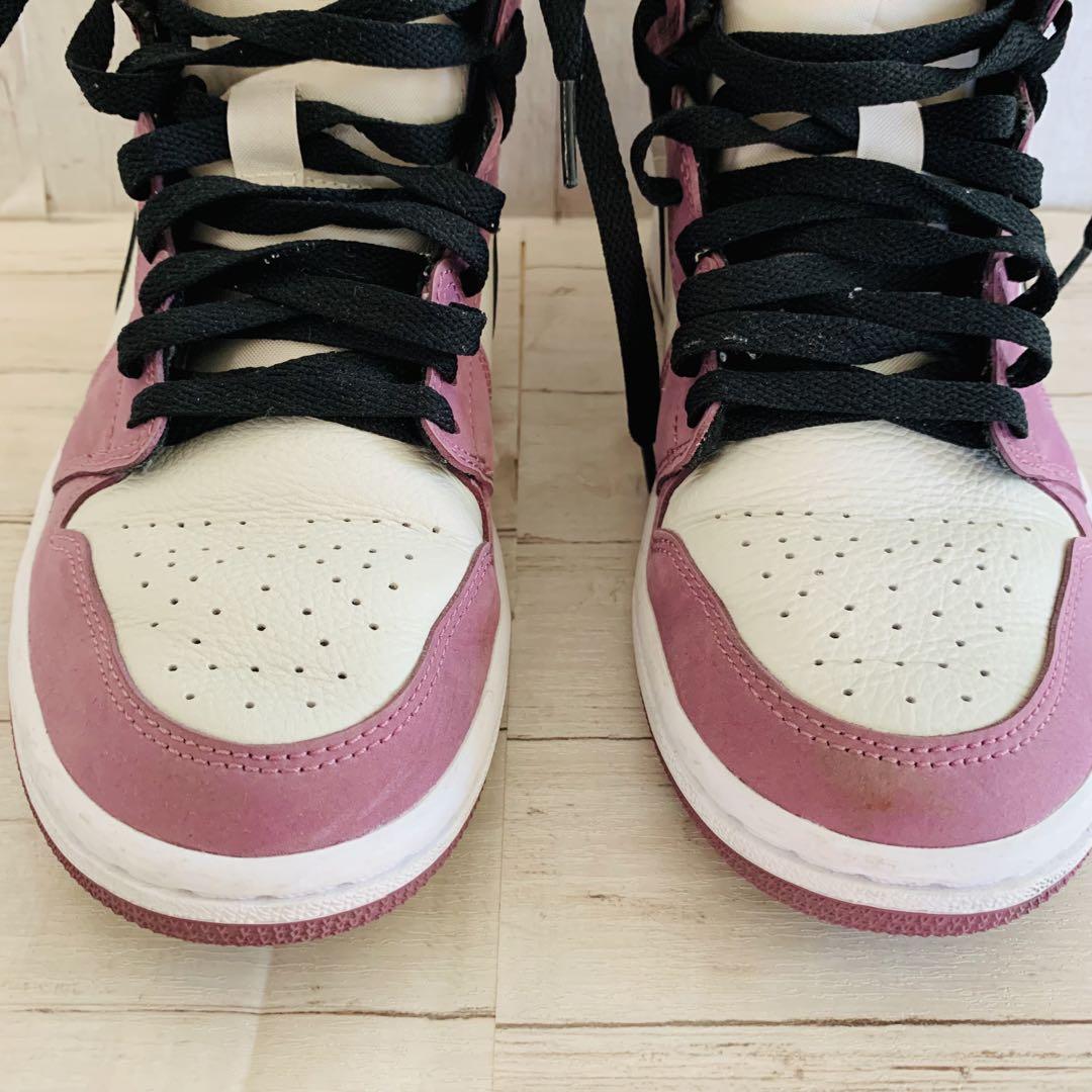 Air Jordan 1 ホワイト/ブラック/ピンク ハイカット ナイキ GS エア ジョーダン 1 ミッド “ホワイト/ブラック/ピンク