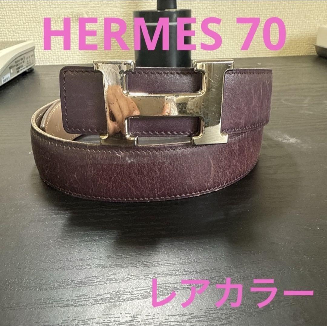 HERMES エルメス　コンスタンスリバーシブルベルト70 シルバーバックル