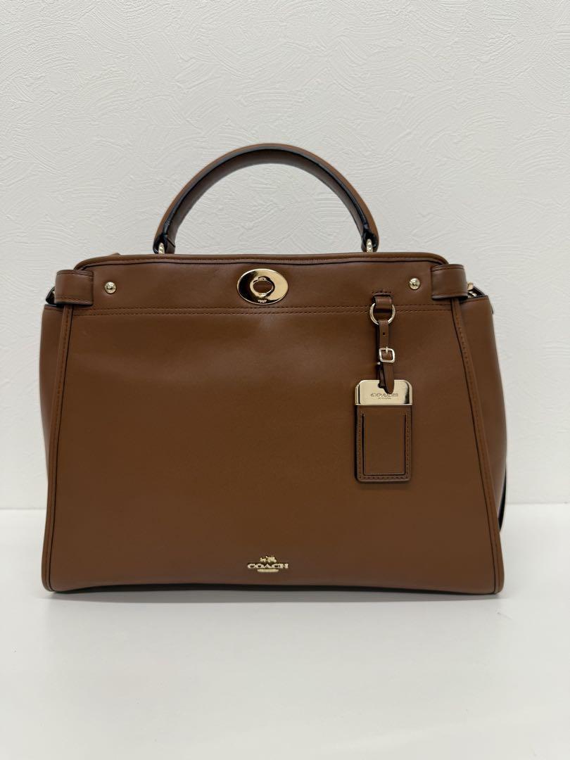 Coach ブラウンレザー ハンドバッグ