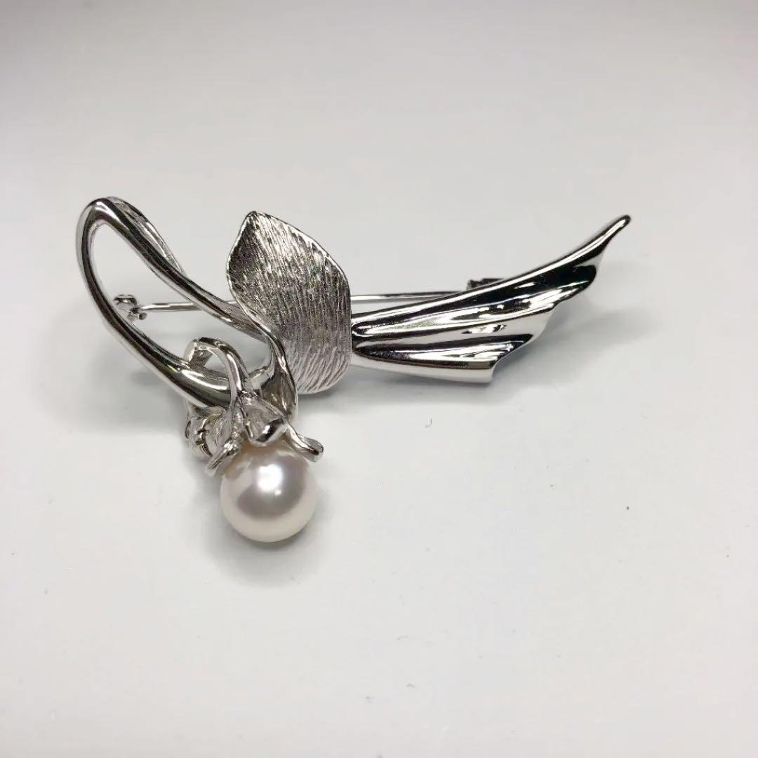 SILVERあこや真珠ブローチペンダント SILVERあこや真珠ブローチペンダント
