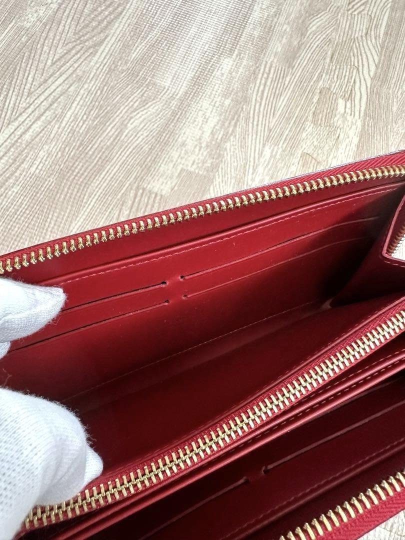 領収書有ルイヴィトンヴェルニ赤長財布
