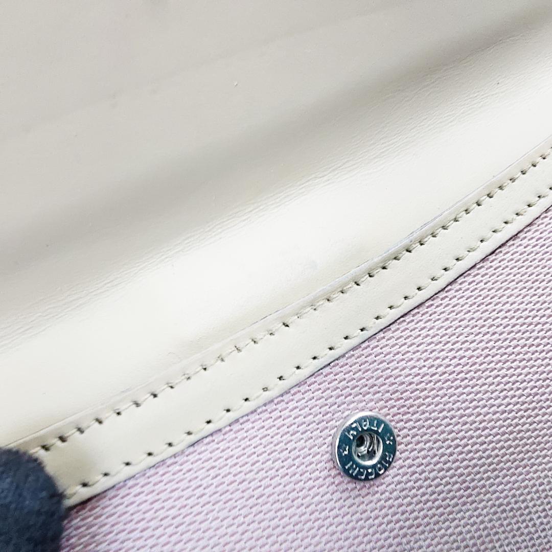 GUCCI グッチ Wホック 長財布 キャンバス ロゴプレート ピンク ベージュ