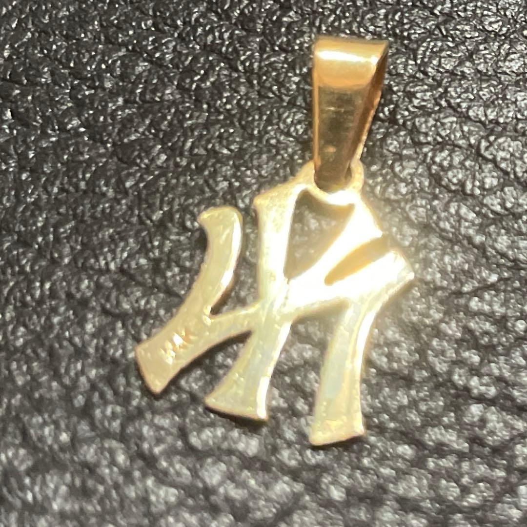 14k NY Yankees ネックレス　チャーム