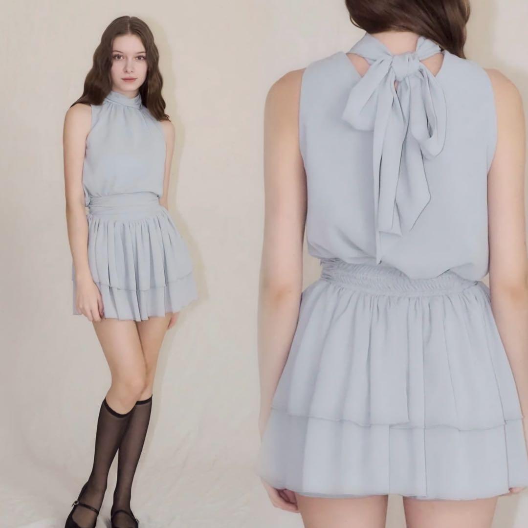 YILON FAIRY CHIFFON SETUP ブルー