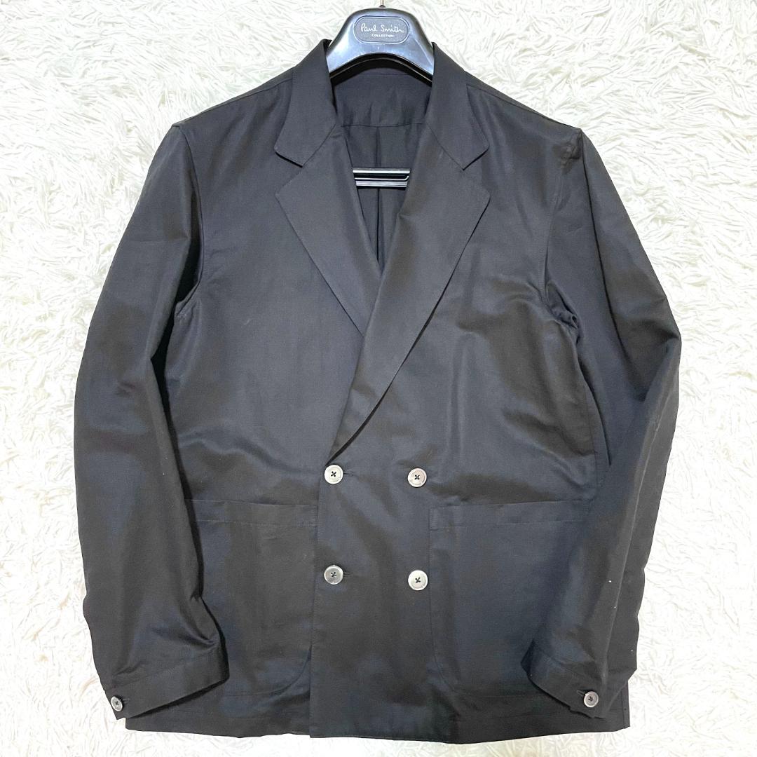 極美品 コロニークロージング リネンシルク ジャケット ダブルブレスト 黒 現行
