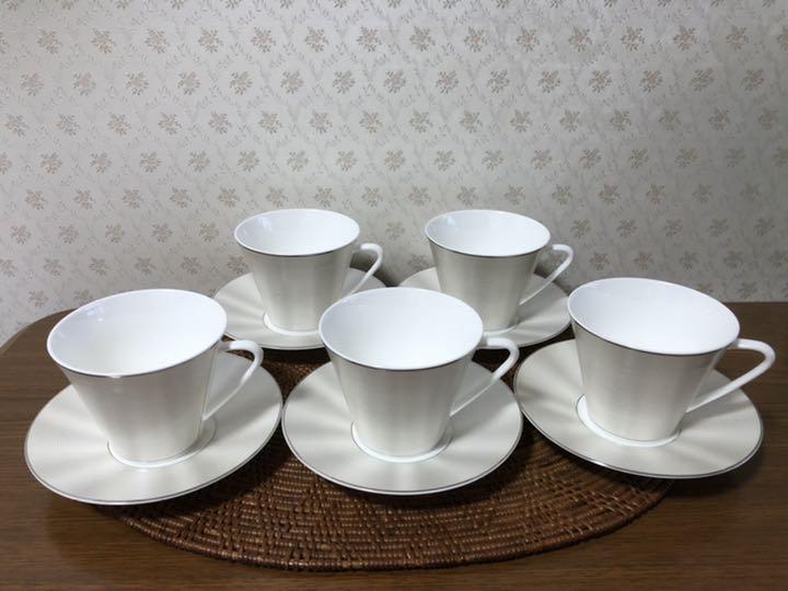 NIKKO ニッコー (エリートモダン)シルクプラチナム兼用碗皿 6客セット NIKKO ニッコー (エリートモダン)シルクプラチナム兼用碗皿 6客セット