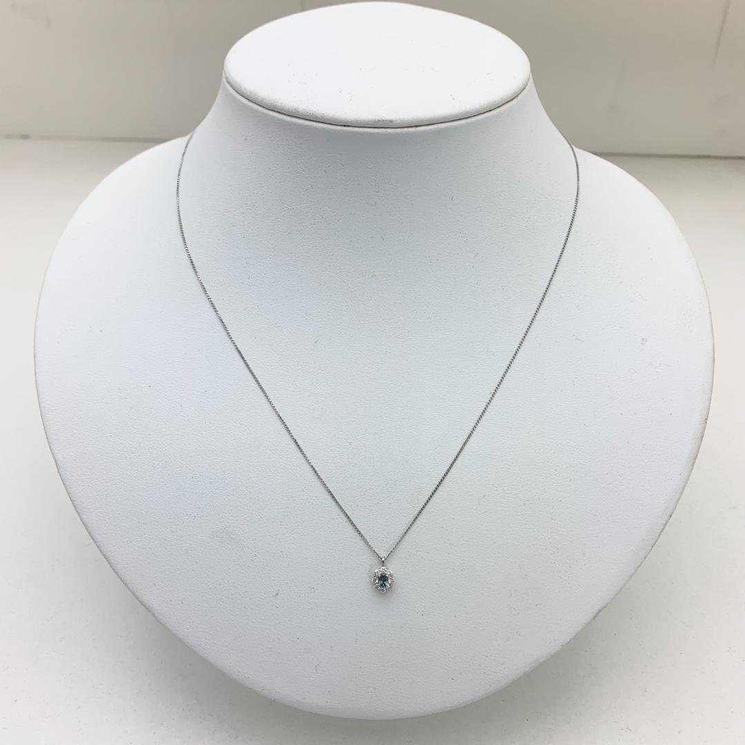 新品 アレキサンドライト ダイヤモンド ネックレス 0.10ct Pt