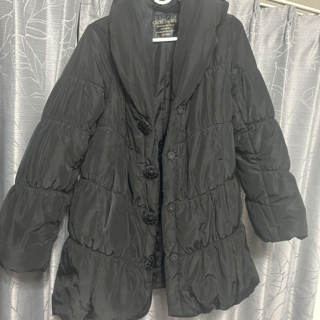 黒 ダウンコート CECIL Mc BEE