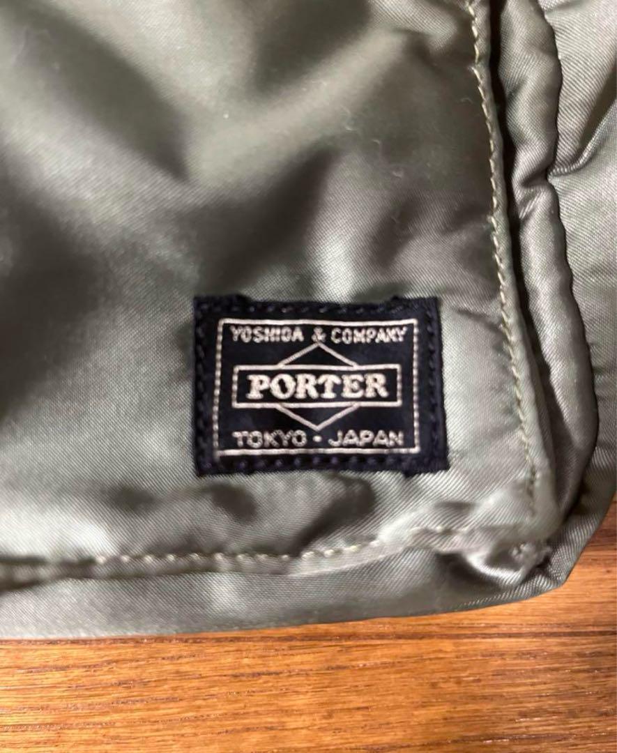 美品　POTER ポータータンカー　ウエストバッグ　セージグリーン