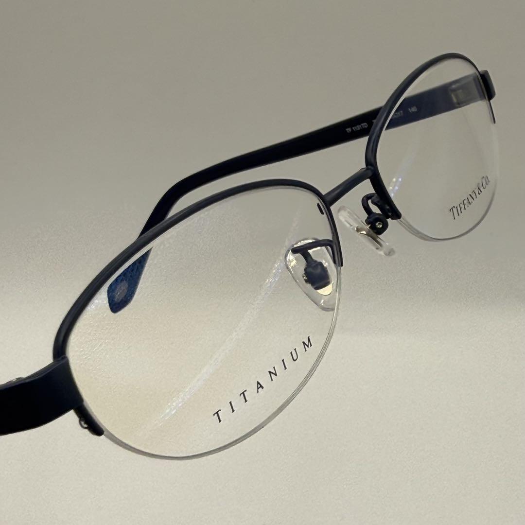 TIFFANY & Co. 眼鏡フレーム ハーフリム ダークネイビー 日本製