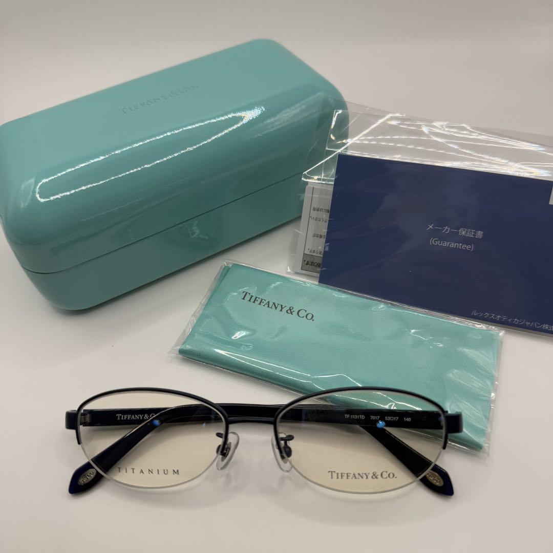 TIFFANY & Co. 眼鏡フレーム ハーフリム ダークネイビー 日本製