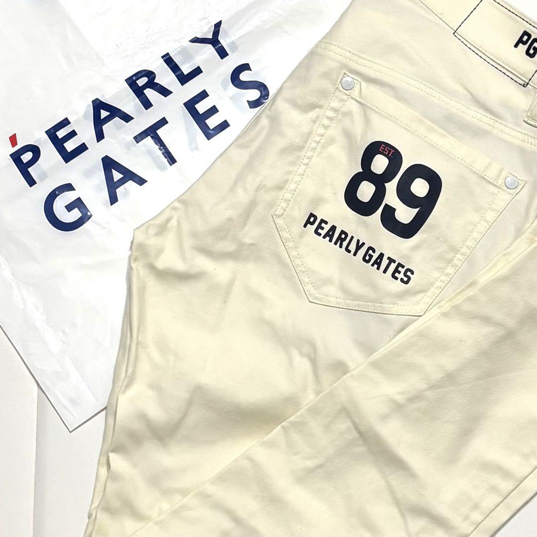 PEARLY GATES ホワイトパンツ ウエストゴム PEARLY GATES パンツ オフホワイト 0 - メルカリ
