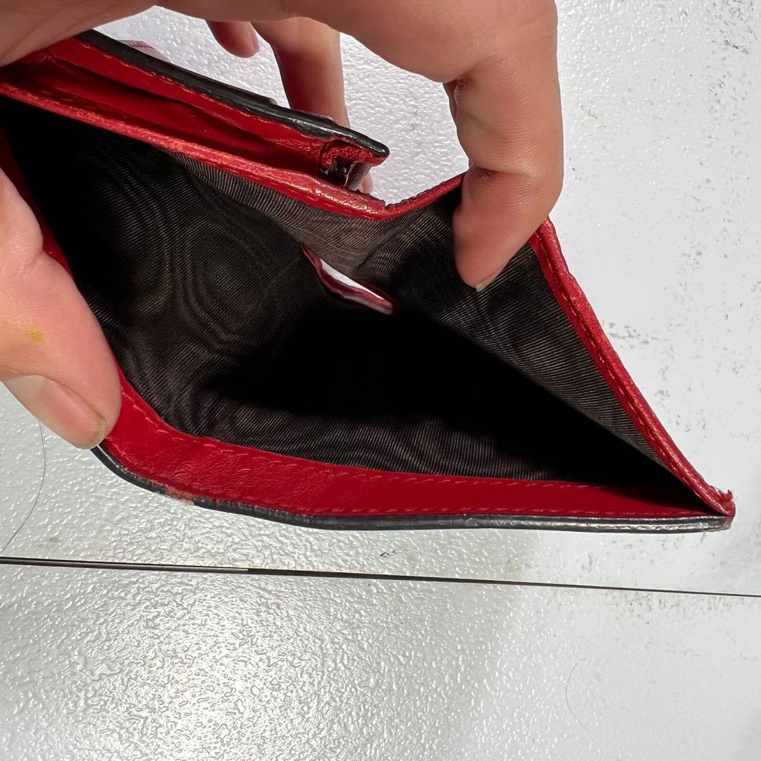 美品 グッチ GGスプリーム 2つ折り財布 さくらんぼ インターロッキング 美品 付属品 グッチ GGスプリーム 2つ折財布 さくらんぼ インター