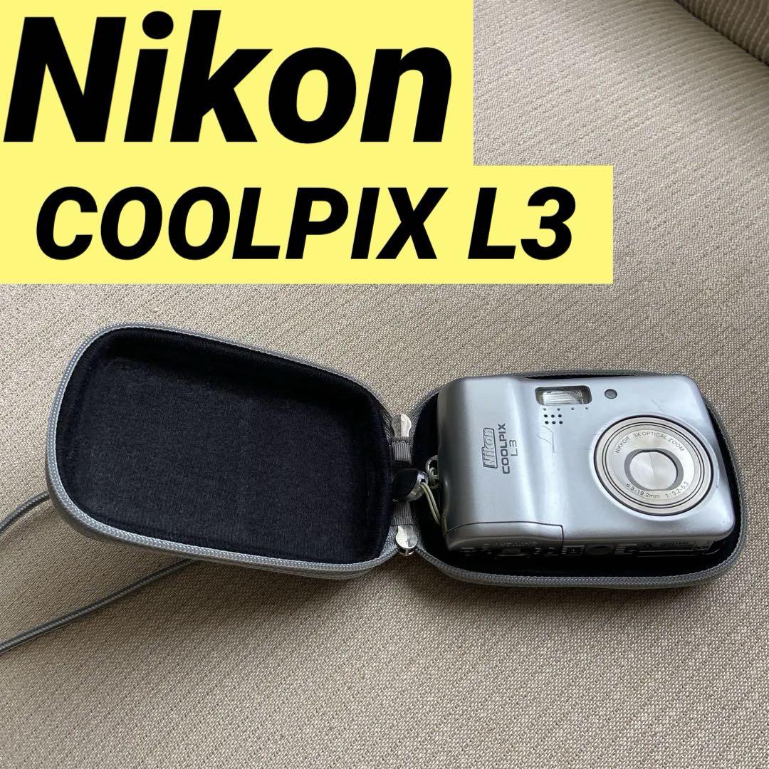 動作確認済Nikon COOLPIX L3 シルバー　単三電池２本使用