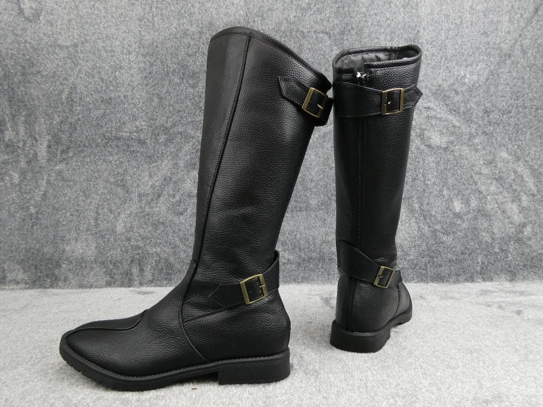 特攻ブーツ　26.5ｃｍ　黒　/斜め　カット