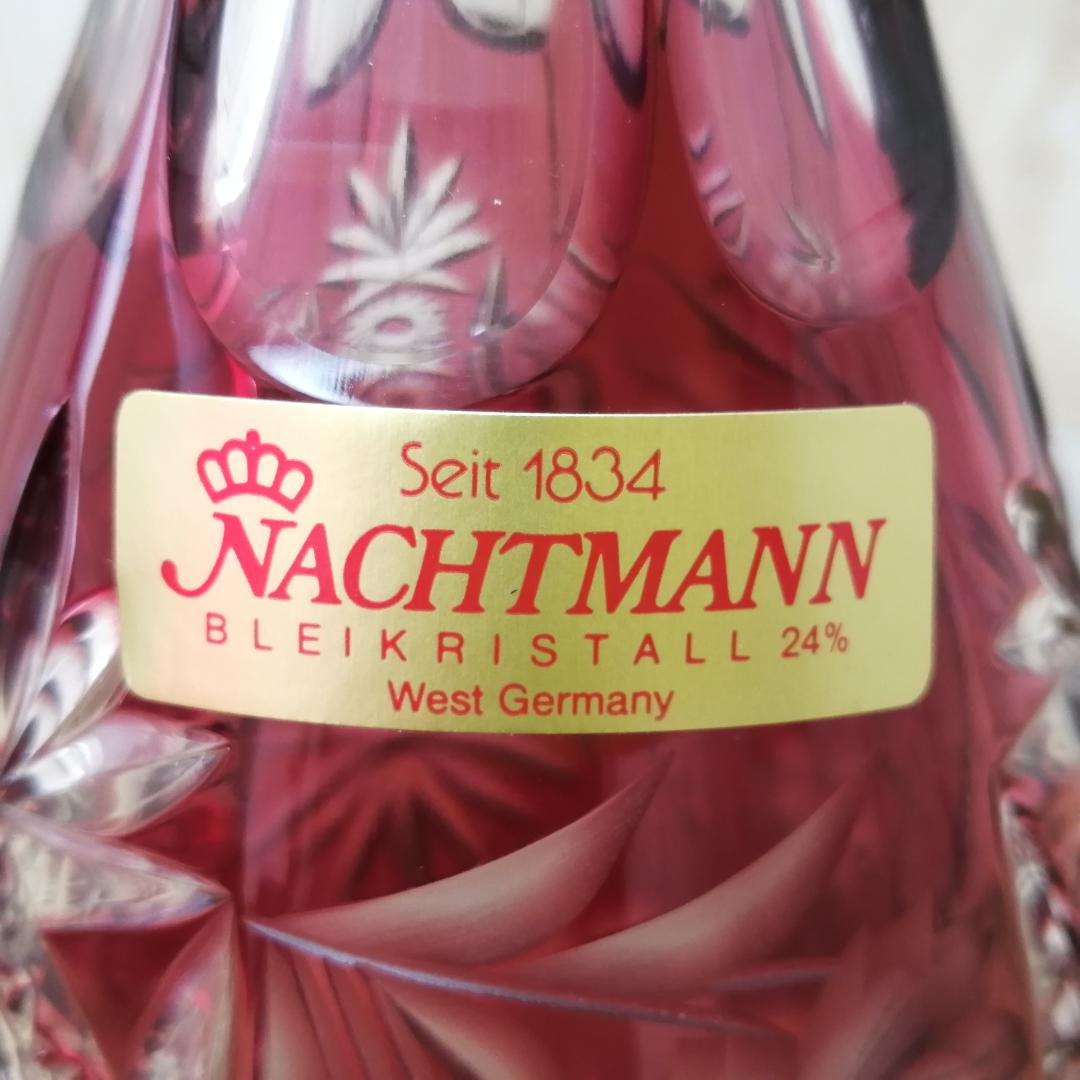 未使用 NACHTMANN　ナハトマン　デキャンタ　カットガラス　ルビーレッド
