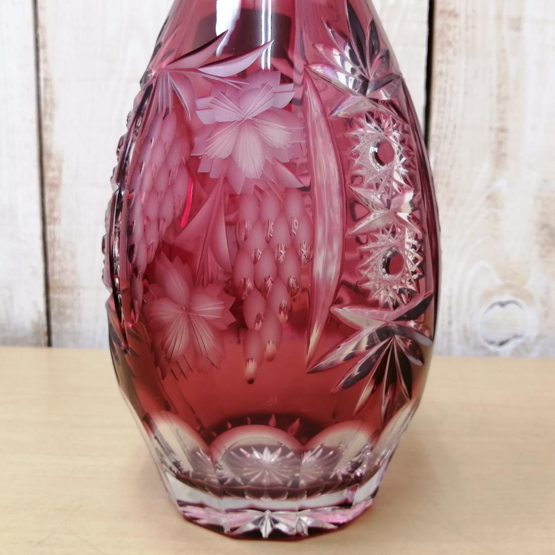 未使用 NACHTMANN　ナハトマン　デキャンタ　カットガラス　ルビーレッド