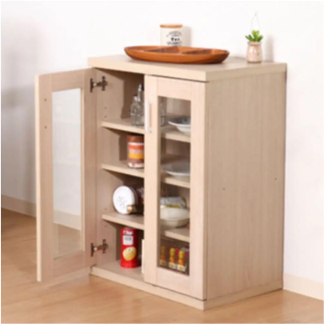 【新品・送料無料】キャビネット シンプルデザイン ホワイト