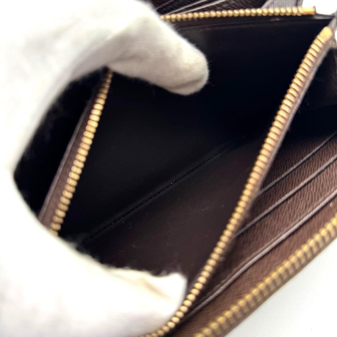美品✨️ルイヴィトン　ダミエ　エベヌ　ジッピ－ウォレット　長財布　カード8枚