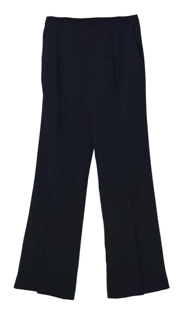 Front-Vent Straight Flared Pants M ネイビー