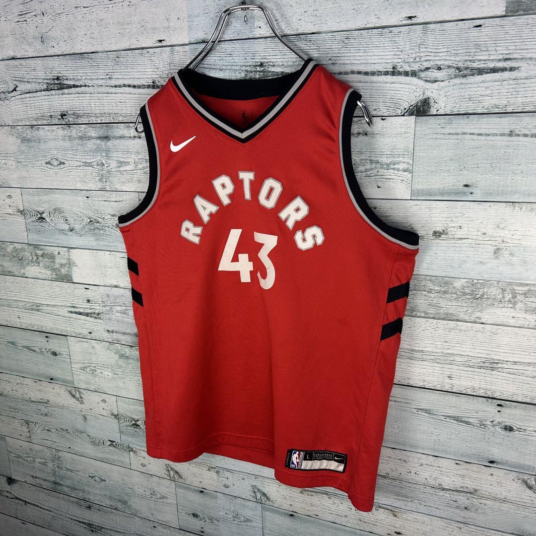 ナイキ NBA プリントチームロゴ ラプターズ ゲームシャツ L 5477