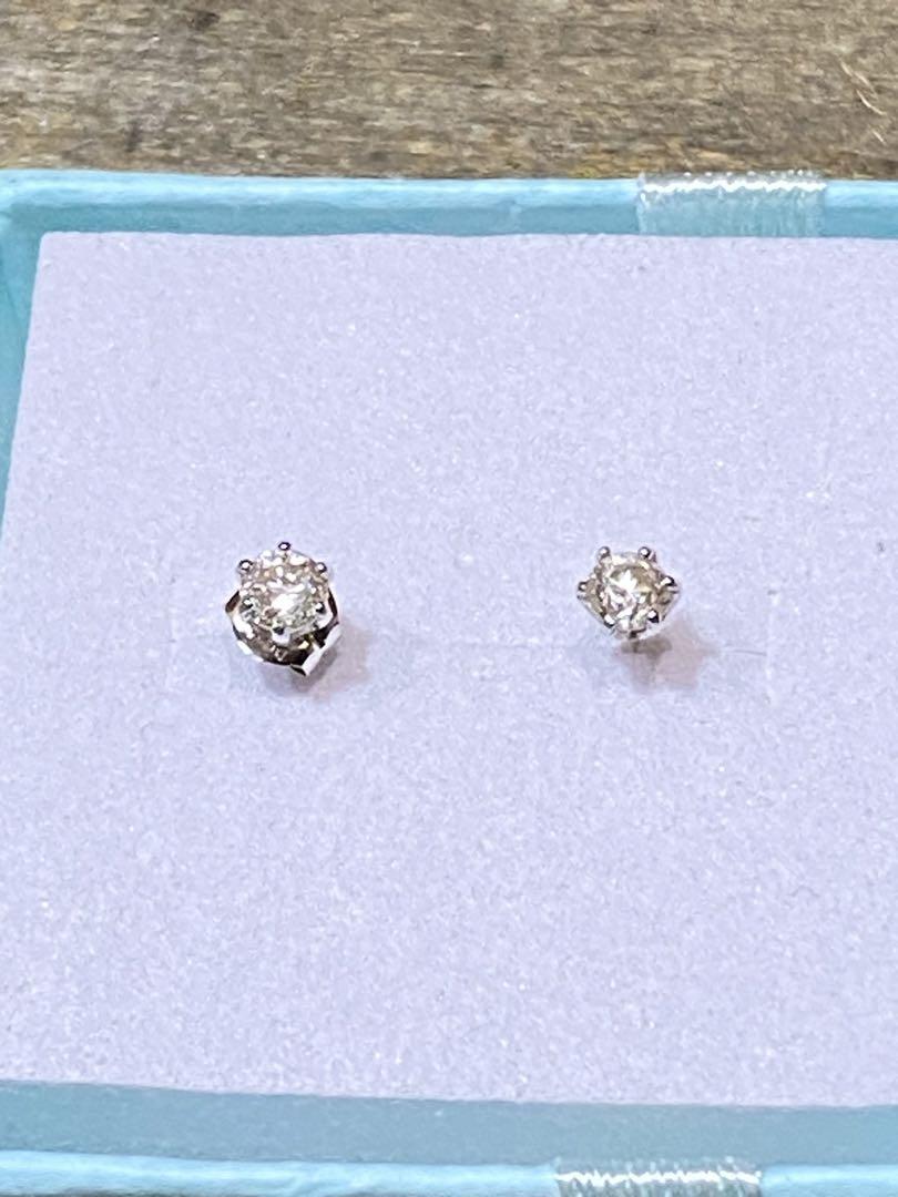 プラチナ900 3mmダイヤモンドのピアス
