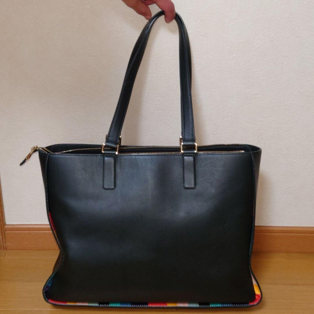 100%新品 ポールスミス グリーンストライプ レザー ビジネストートバッグ dFc8b-m58690444259 SALE本物保証