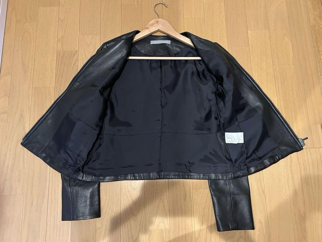 ⭐️新品未使用⭐️❤️希少❤️セオリーリュクス ノーカラーレザージャケット_SIZE40