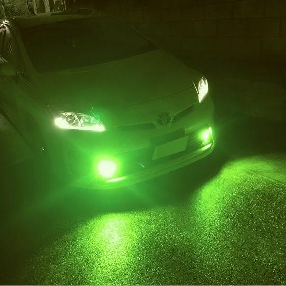 【最強‼️】HB4グリーンイエロー×ホワイト 2色切替式！LEDフォグ