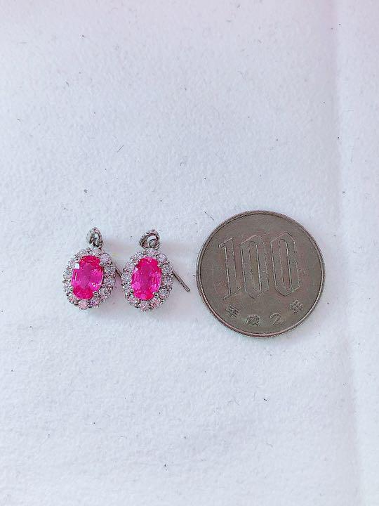 ★2.1ct★✨ピンクサファイア0.8ctダイヤモンドプラチナピアスイヤリング