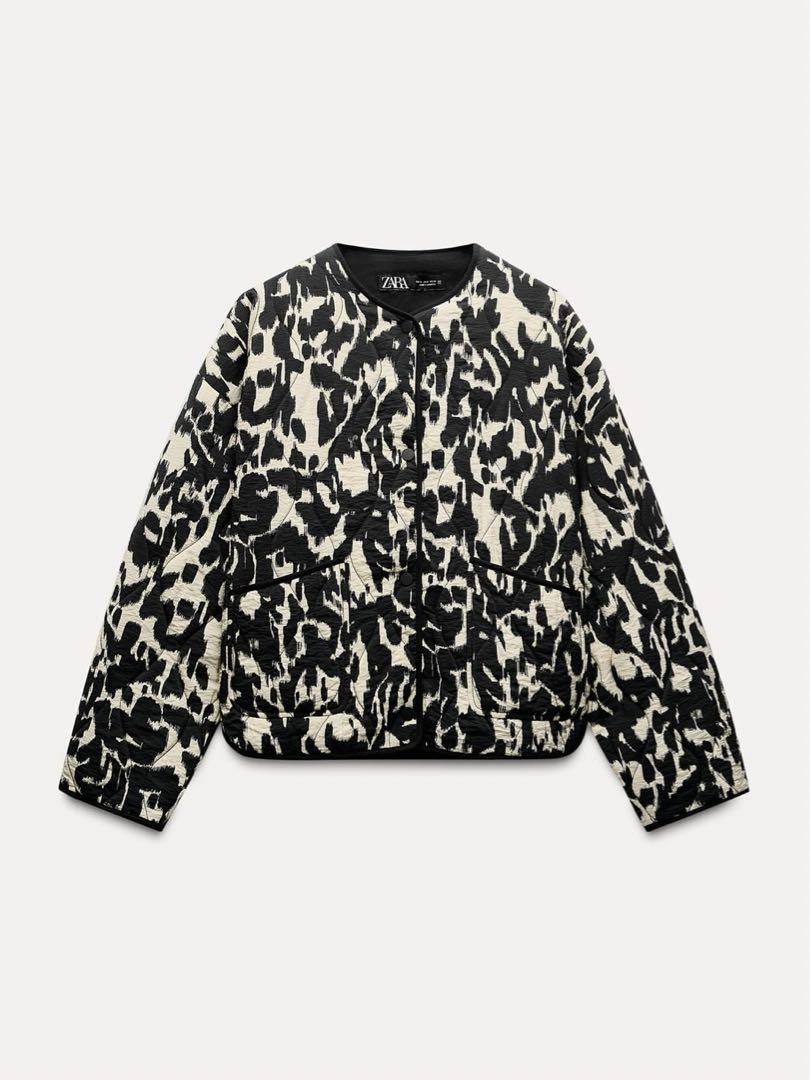 ブランド公式通販サイト アニマル柄 ZARA キルティングジャケット メルカリ - ジャケット・アウター