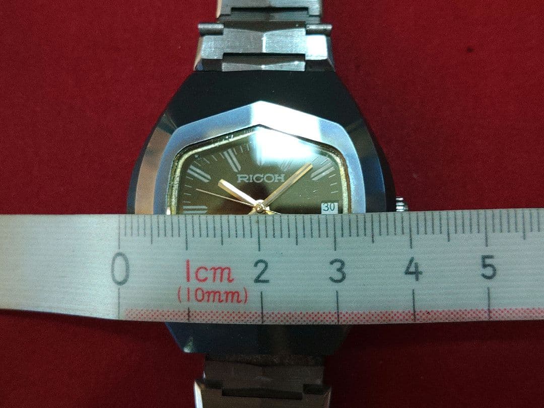 リコー リクォーツ タイガーアイ文字盤 稼働品 RICOH 可愛いアナログ腕時計 WWW_MORNINGWALKER_COM