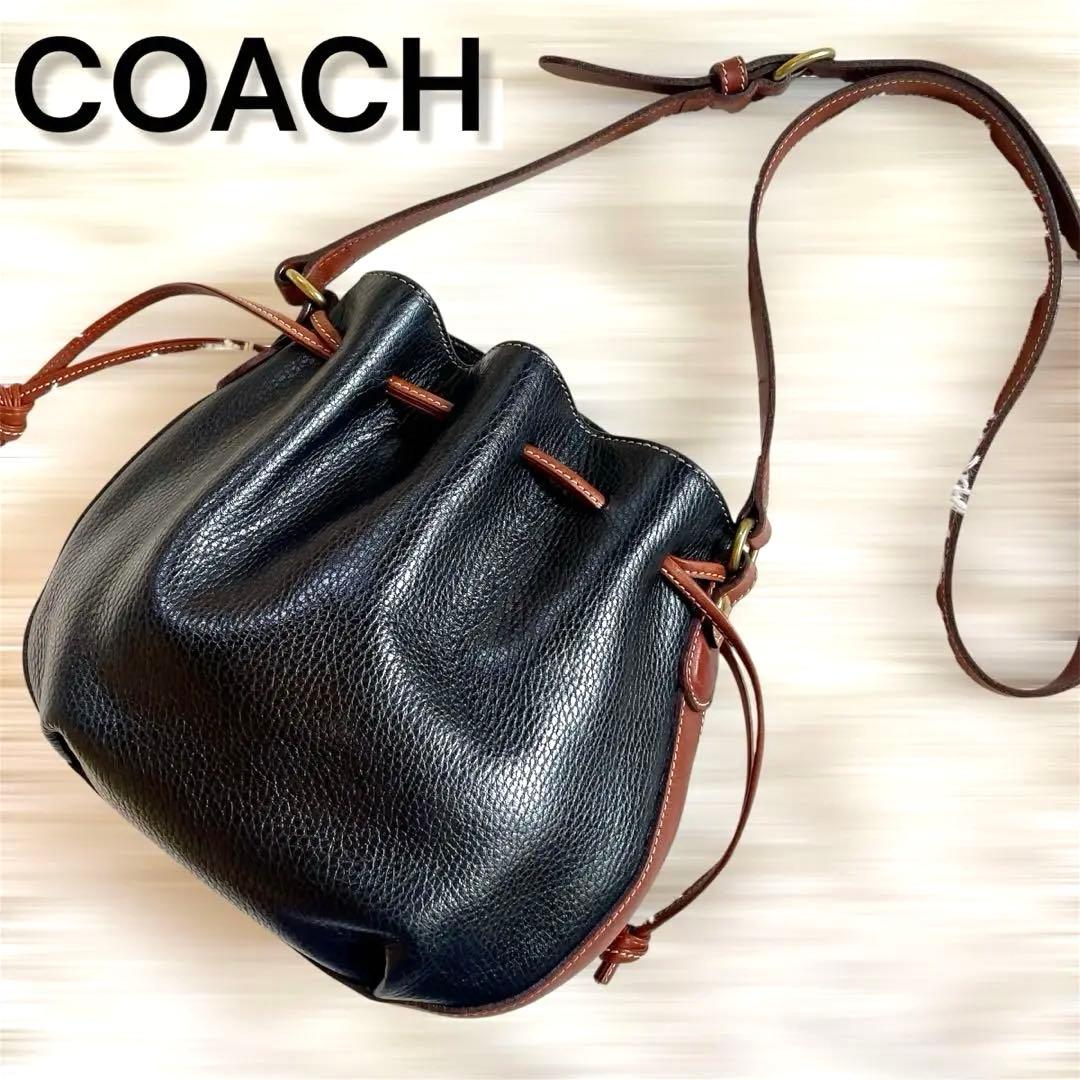 コーチ シェリダン ショルダーバッグ 巾着 黒COACH