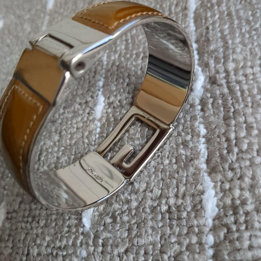 グッチ　GUCCI　バングル　ブラウンシルバー