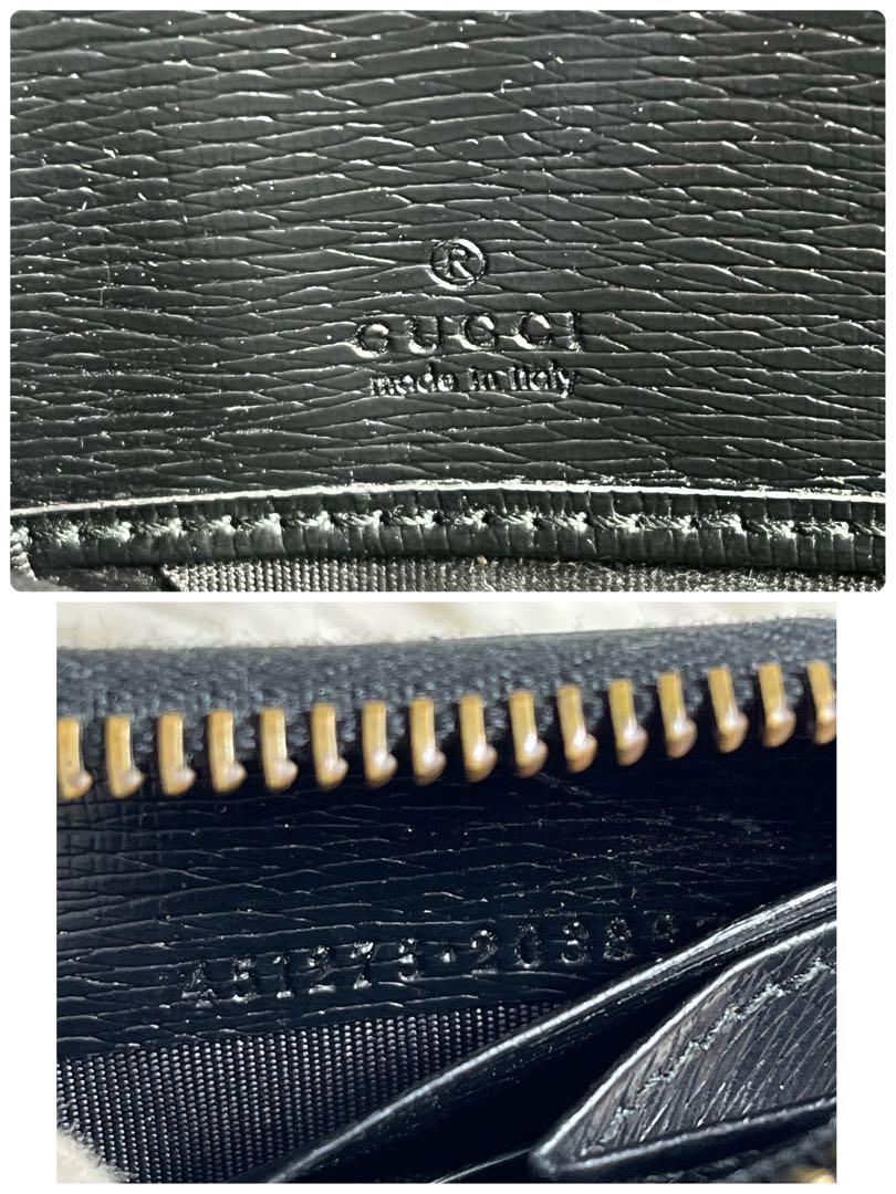 極美品✨GUCCI スネーク 長財布 レザー ブラック