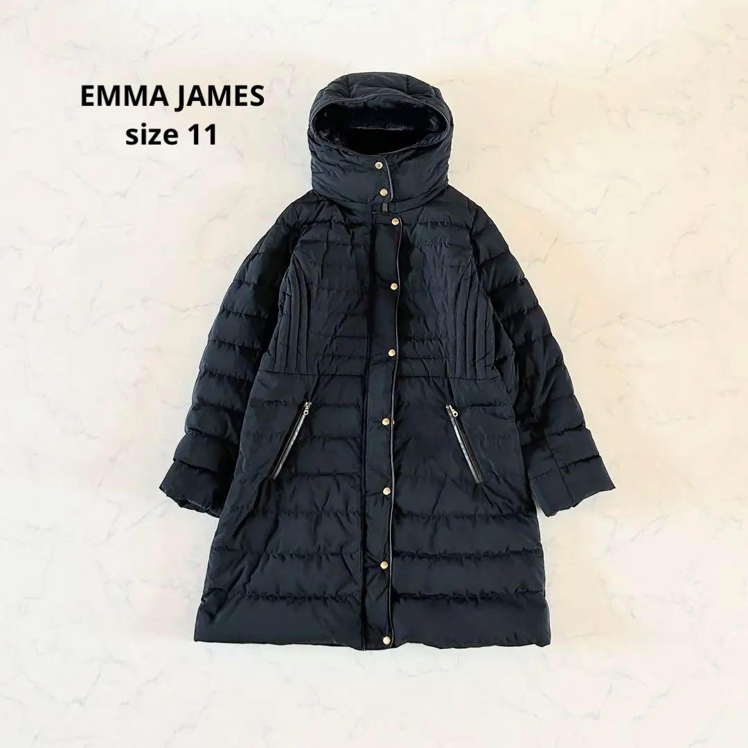 【美品】サイズ11 EMMAJAMES ダウンコート ロングコート ファー 防寒