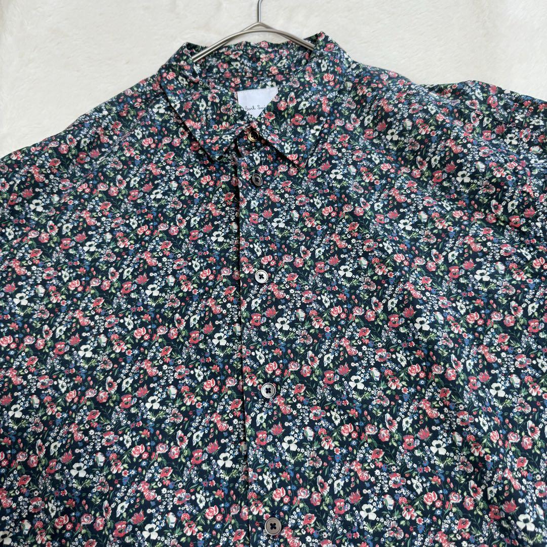 美品 現行タグポールスミス 花柄ボタニカル 総柄シャツ メンズXL 美品 現行タグポールスミス 花柄ボタニカル 総柄シャツ メンズXL