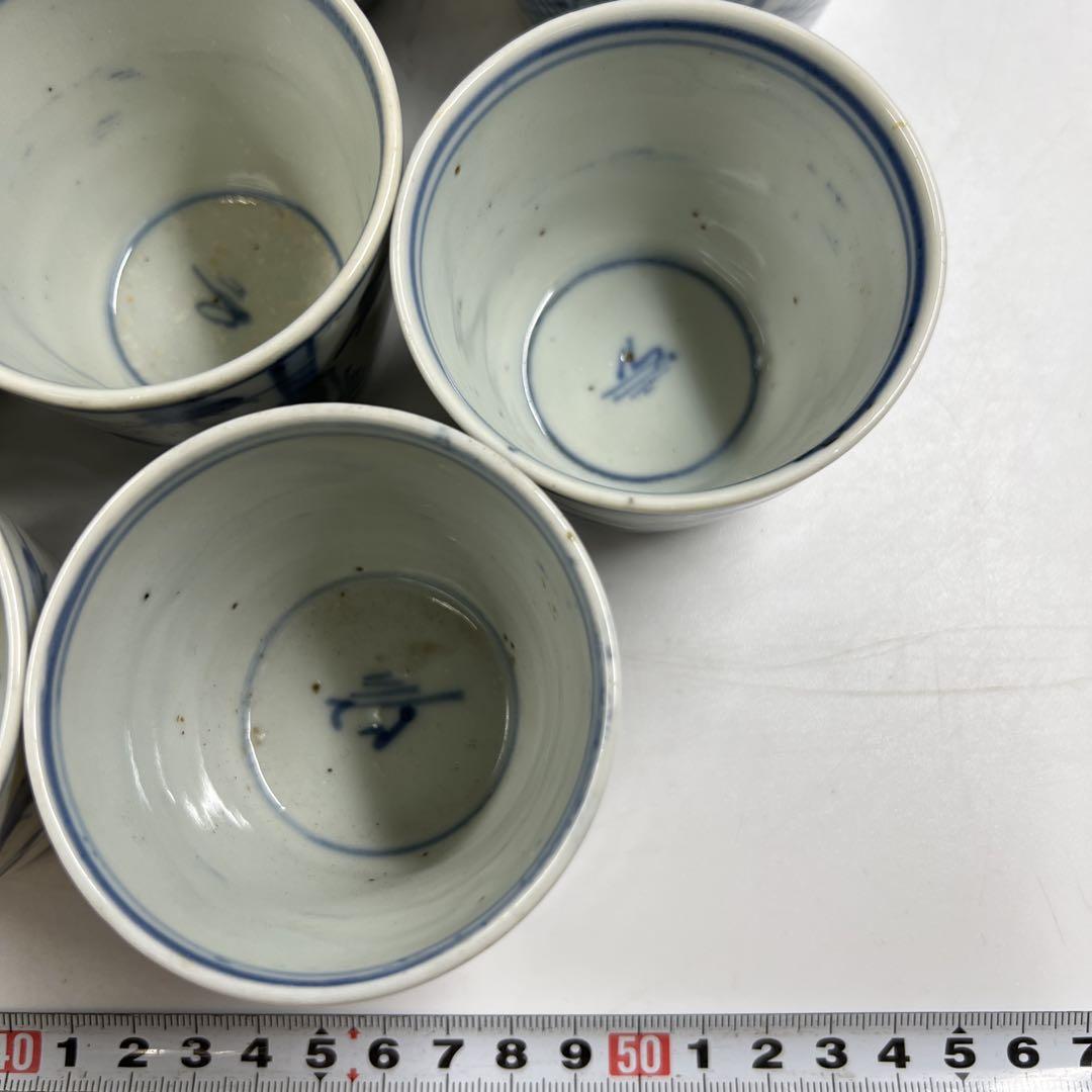 古伊万里　染付蕎麦猪口13客　東Y7-0613⑤
