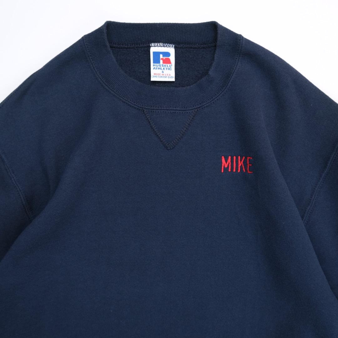 ラッセルアスレチック　USA製90s 刺繍ロゴ　スウェット　紺 S 古着.