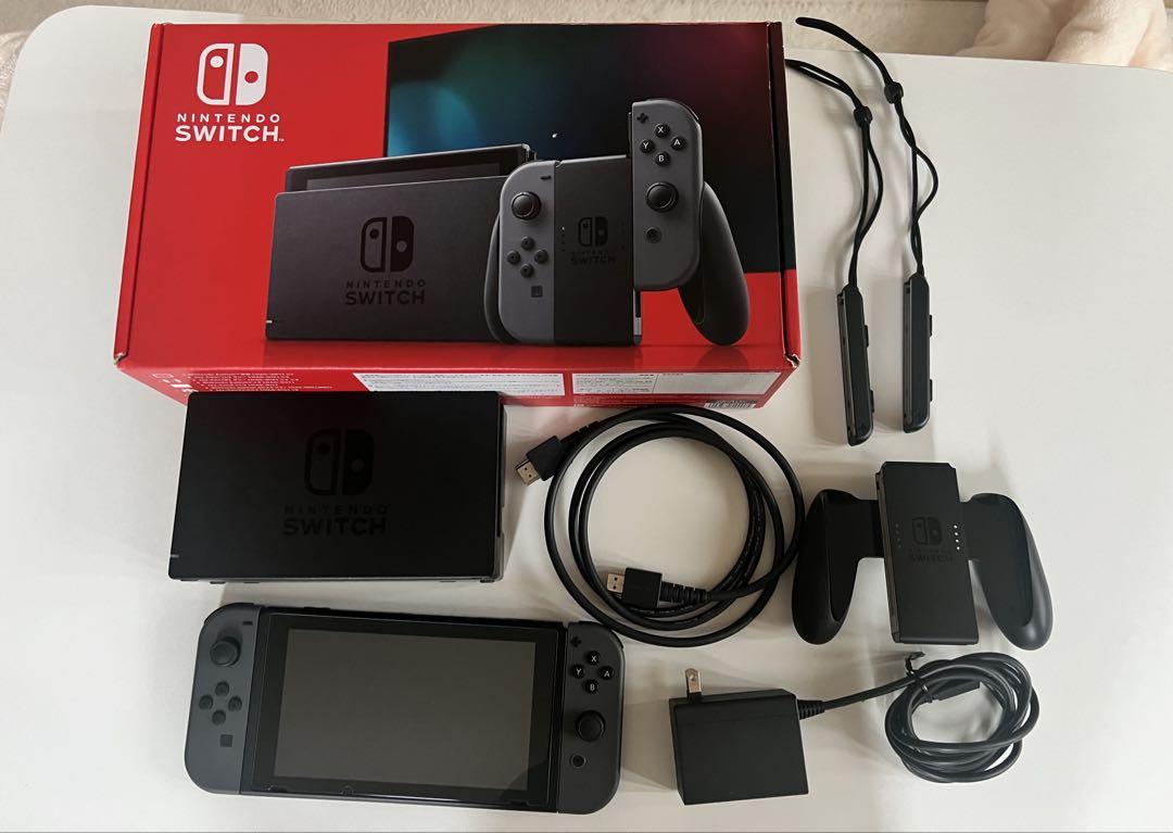 【美品】Nintendo Switch 本体 グレー 付属品付き